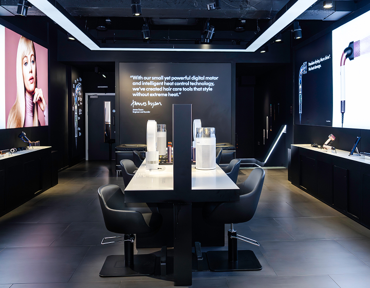 A Beauty Lab in a Dyson Store.