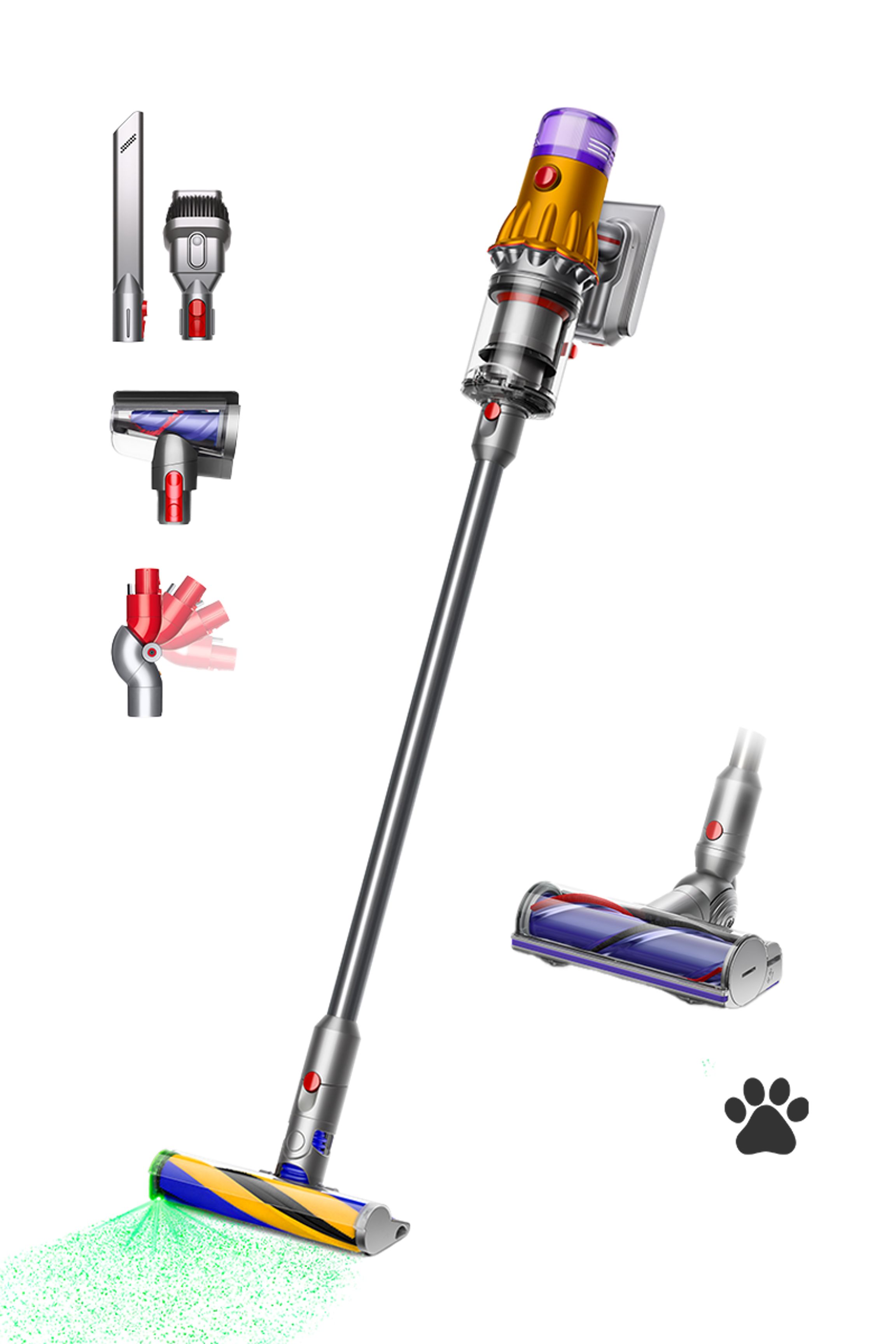 Product image of Dyson V12 Detect™ Slim Absolute vacuum in Yellow/Nickel