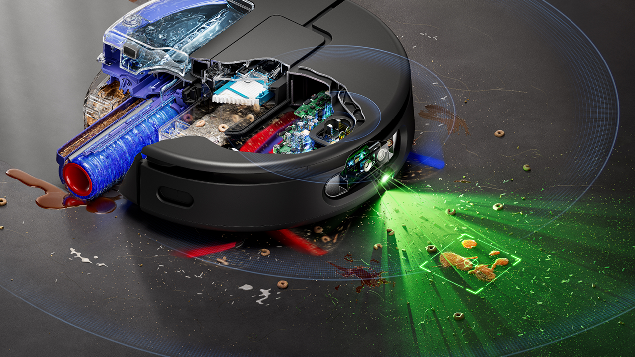 The Dyson Spot+Scrub Ai robot vacuum.